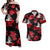 Matching Couple Hawaiian Outfits Hibiscus Floral Hawaii Summer Hula Girl Dress And Shirt No.2 LT6 - Polynesian Pride