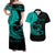 Custom Polynesian Valentine Matching Dress and Hawaiian Shirt Heart Tattoo Green Style LT6 Green - Polynesian Pride