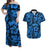 Matching Couple Hawaiian Outfits Polynesian Matching Tropical Outfits For Couples Blue LT6 Blue - Polynesian Pride