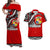 Tonga Matching Dress and Hawaiian Shirt Polynesian Tattoo LT6 Red - Polynesian Pride