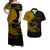 Custom Polynesian Valentine Matching Dress and Hawaiian Shirt Heart Tattoo Gold Style LT6 Gold - Polynesian Pride