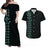 Hawaiian Kakau Matching Dress and Hawaiian Shirt Simple Style No.6 LT6 Dark Green - Polynesian Pride