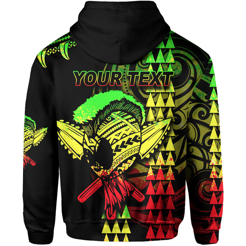 Custom Hawaii Polynesian Warrior Kakau Hoodie Reggage LT6 - Polynesian Pride