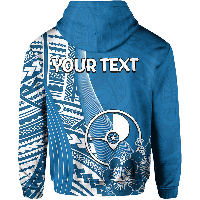 Custom Yap of Micronesia Hoodie Vibe Style LT6 Zip Hoodie Blue - Polynesian Pride