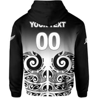 Custom New Zealand Rugby Hoodie Maori Manaia Black style LT6 - Polynesian Pride
