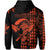 Custom Hawaii Polynesian Warrior Kakau Hoodie Orange LT6 - Polynesian Pride