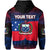 Custom Samoa Hoodie Mix Flag LT6 Zip Hoodie Blue - Polynesian Pride