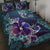 Hawaii Dophin Flowers And Palms Retro Quilt Bed Set - AH - Polynesian Pride