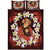 Kanaka Mother And Child Plumeria Leis Polynesian Quilt Bed Set - Warm Heart - AH Red - Polynesian Pride