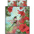 Hawaii Hummingbird Red Hibiscus Quilt Bed Set - AH Red - Polynesian Pride