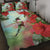 Hawaii Hummingbird Red Hibiscus Quilt Bed Set - AH - Polynesian Pride