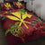 Kanaka Map Turtle Hibiscus Quilt Bed Set - Red Velvet - AH - Polynesian Pride