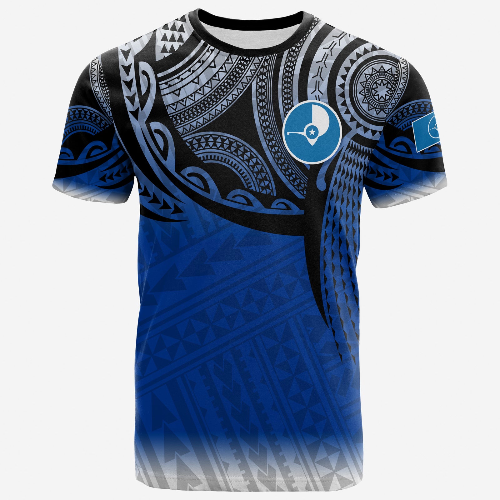 Yap Micronesia T Shirt Tattoo Pattern Unisex Blue - Polynesian Pride