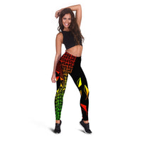 Hawaii Custom Personalised Women's Leggings - Kanaka Maoli Rocket Style (Reggae) - Polynesian Pride