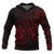 Tonga Polynesian ll Over Hoodie Red Turtle Tribal Unisex Black - Red - Polynesian Pride