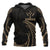 Kosrae Micronesia Hoodie Gold Tribal Wave Unisex Black - Polynesian Pride