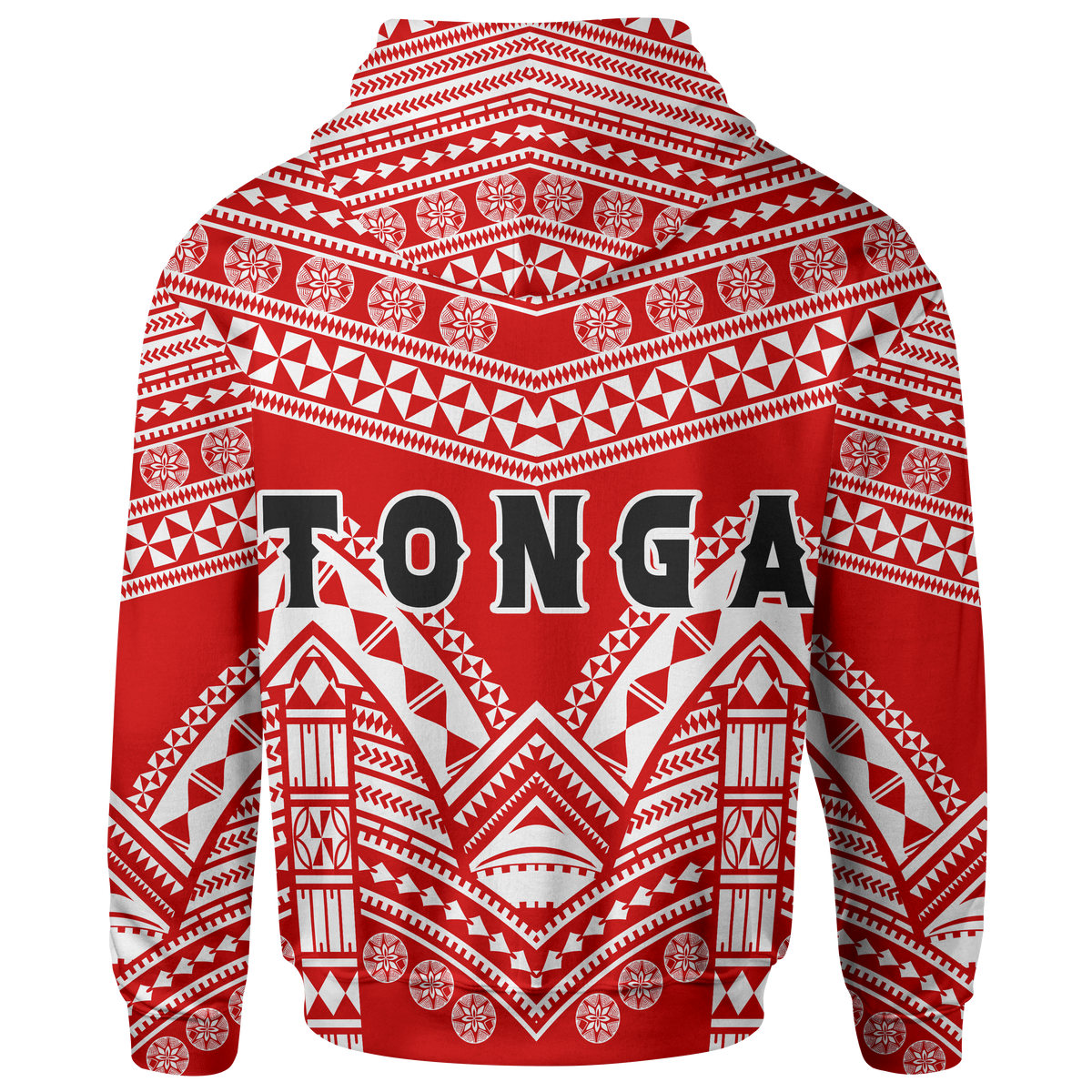 Tonga Polynesian Tribal Pattern All Over Hoodie - Polynesian Pride