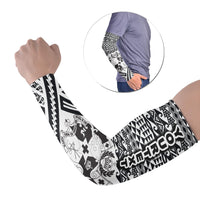 Tonga Custom Personalised Arm Sleeve - Polynesian Style (Set of Two) Black Set of 2 - Polynesian Pride