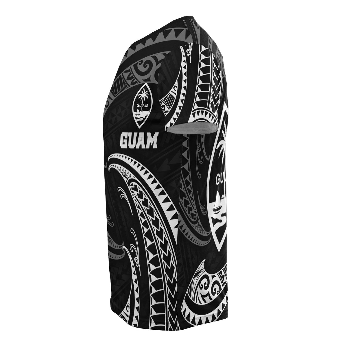 Guam Polynesian T Shirt White Tribal Wave - Polynesian Pride