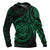 Polynesian Hawaii ll Over Hoodie Green Turtle Tribal - Polynesian Pride