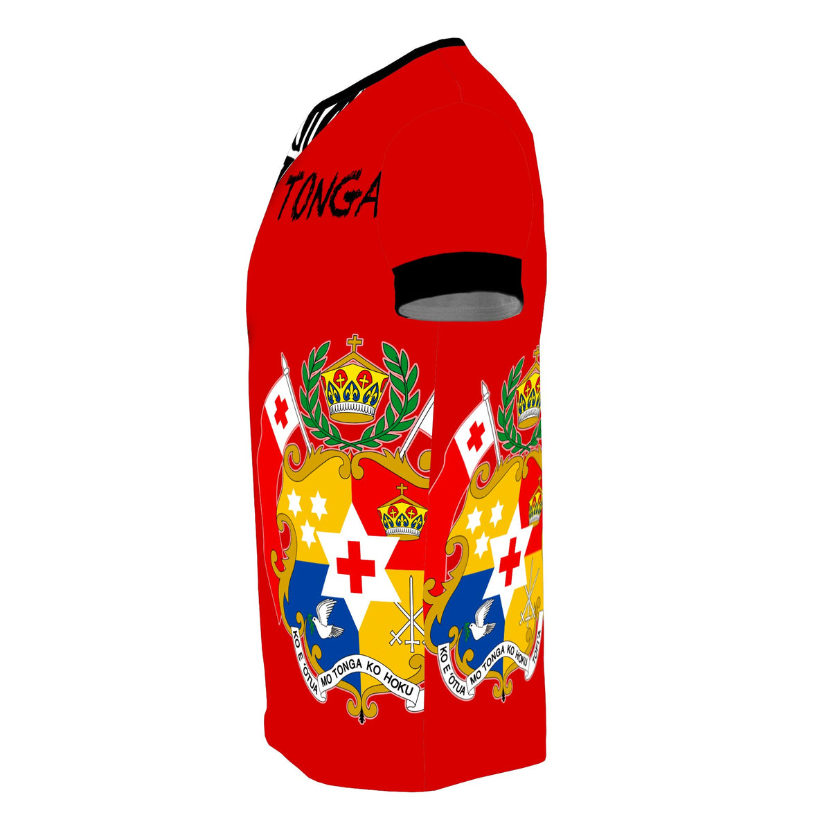 Tonga Pattern All Over T Shirt Tonga Coat of Arms Polynesian Tattoo - Polynesian Pride