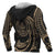 Palau Polynesian Hoodie Gold Tribal Wave - Polynesian Pride