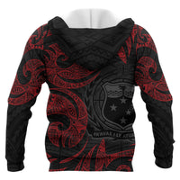 Samoa Polynesian All Over Zip up Hoodie Red Tribal - Polynesian Pride