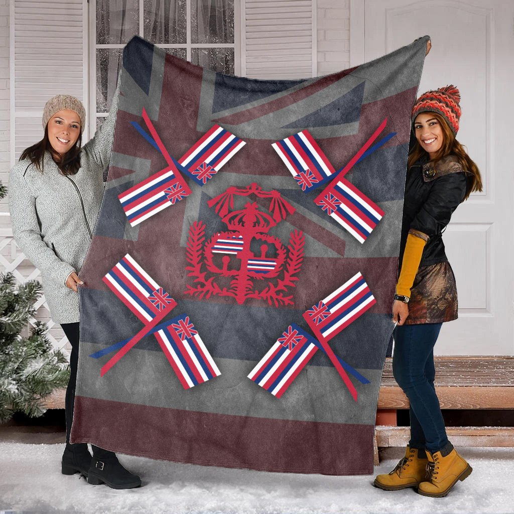 Hawaiian Flag Royal Premium Blanket - AH - Polynesian Pride