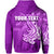 Custom Hammerhead shark Hoodie Polynesian Purple Style LT6 - Polynesian Pride