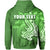 Custom Hammerhead shark Hoodie Polynesian Green Style LT6 - Polynesian Pride