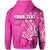 Custom Hammerhead shark Hoodie Polynesian Pink Style LT6 - Polynesian Pride