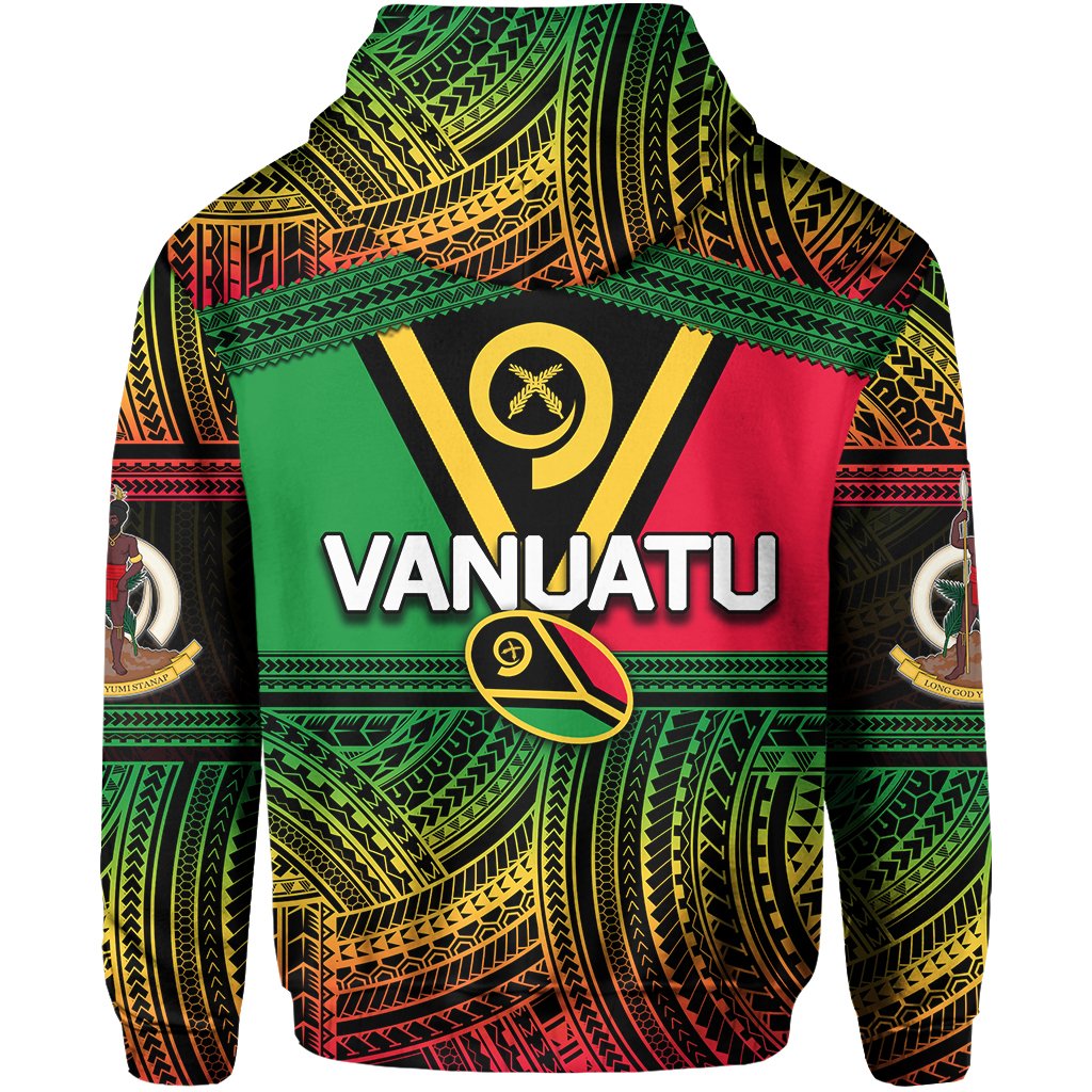 Vanuatu Hoodie Rugby Polynesian Patterns - Polynesian Pride
