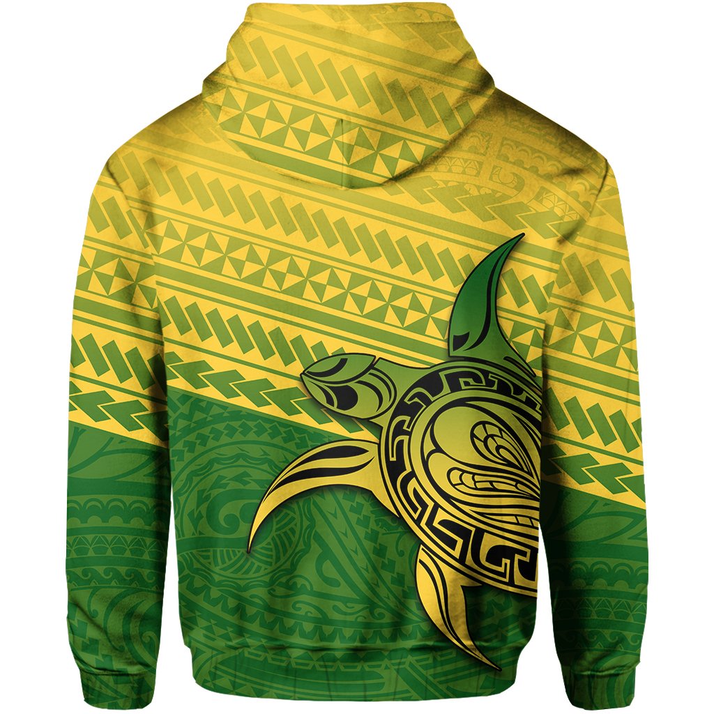 Cook Islands Rugby Turtle Polynesian Hoodie - Polynesian Pride