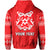 Custom Tonga Zip Hoodie Ngatu Red Style LT6 - Polynesian Pride