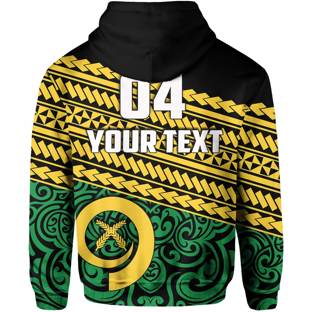 Custom Vanuatu Rugby Zip Hoodie Polynesian Style - Polynesian Pride