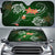 Hawaii Turtle Plumeria Polynesian Sun Shade - Luck Style - AH Auto Sun Shade Universal Fit Green - Polynesian Pride