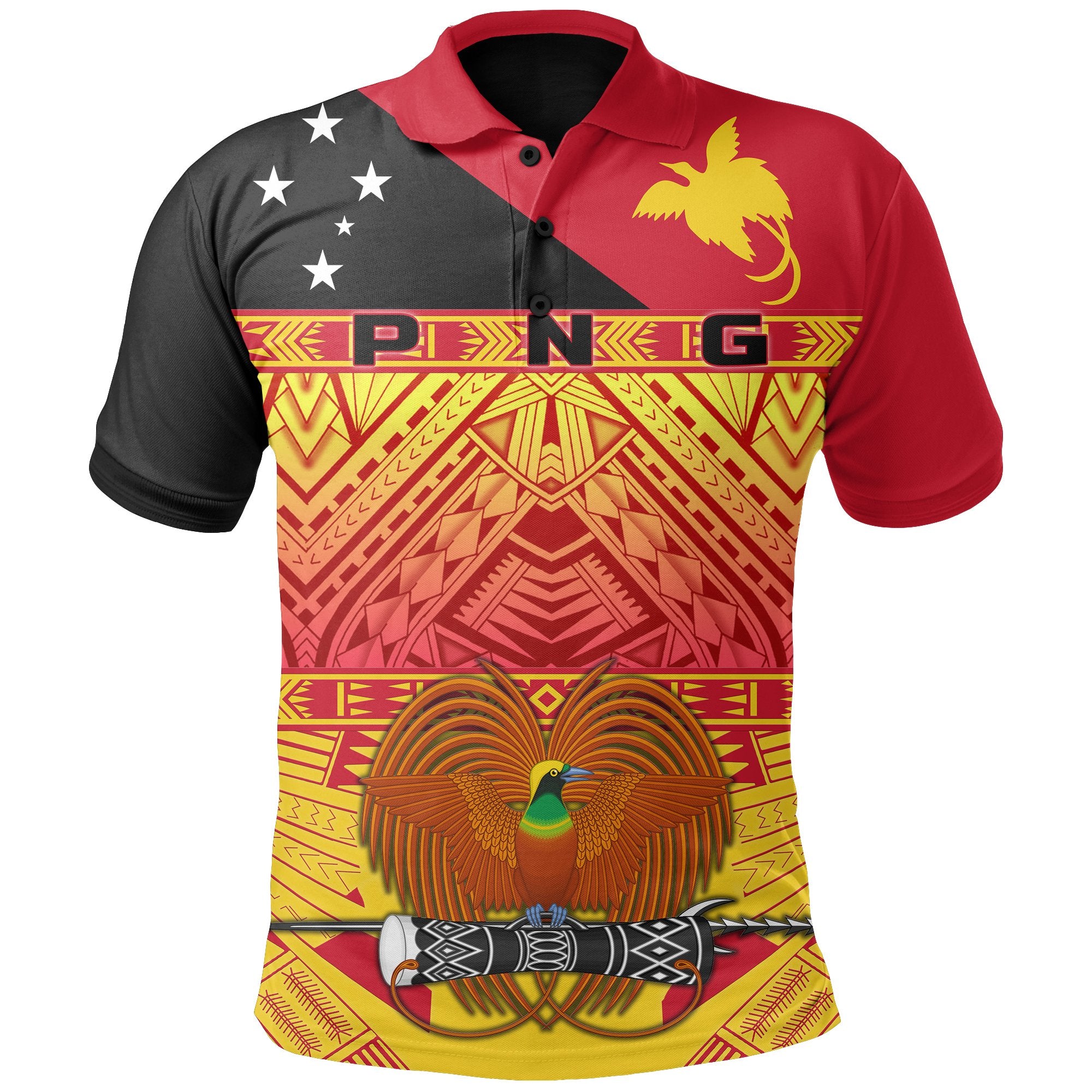Papua New Guinea Kumuls Polo Shirt Rugby Art - Polynesian Pride