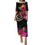 Vanuatu Hibiscus Polynesian Tribal Puletasi Dress - LT12 Long Dress Black - Polynesian Pride