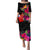 Wallis and Futuna Hibiscus Polynesian Tribal Puletasi Dress - LT12 Long Dress Black - Polynesian Pride