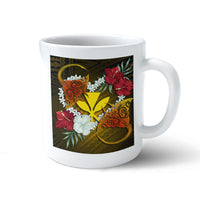 Kanaka Manta Ray Plumeria Heart Polynesian Mug - Sea Flower - AH - Polynesian Pride