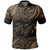 Hawaii Polo Shirt Polynesian Gold Sea Turtle Unisex Black - Gold - Polynesian Pride