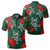 Hawaii Lehua Flowers Turtle Poly Polo Shirt Ser Style Unisex Green - Polynesian Pride