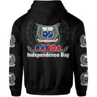Samoa Independence Day Tribal Tattoo Coat of Arms Hoodie No.4 LT6 - Polynesian Pride