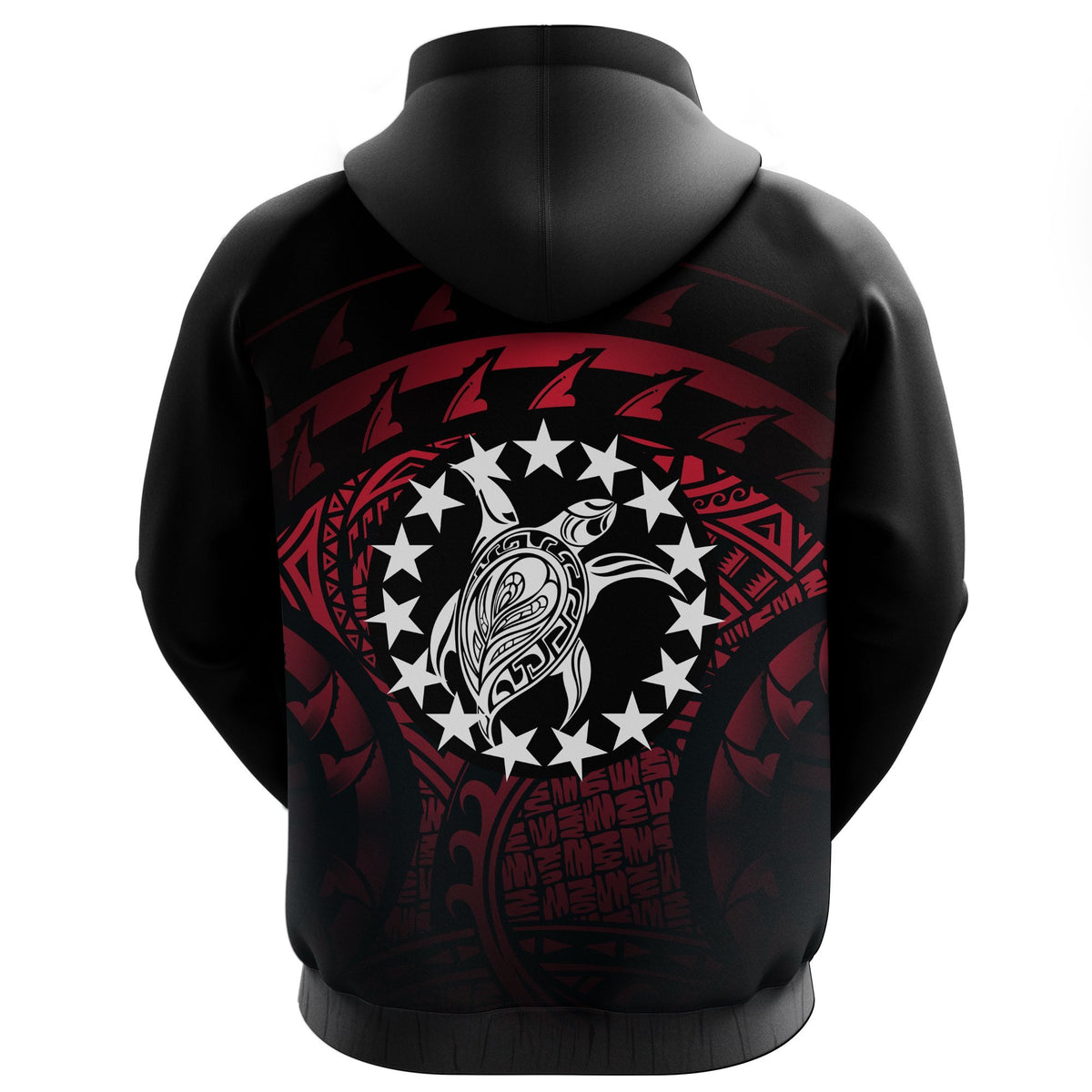 Cook Islands Turtle Pullover Hoodie (Red) - Polynesian Pride
