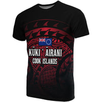 Cook islands Turtle T Shirt (Red) Unisex Black - Polynesian Pride