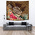 Kanaka Turtle Tropical Knit Background Tapestry - AH Wall Tapestry Brown - Polynesian Pride