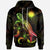 Marshall Islands Polynesian Hoodie Turtle With Blooming Hibiscus Reggae Unisex Reggae - Polynesian Pride