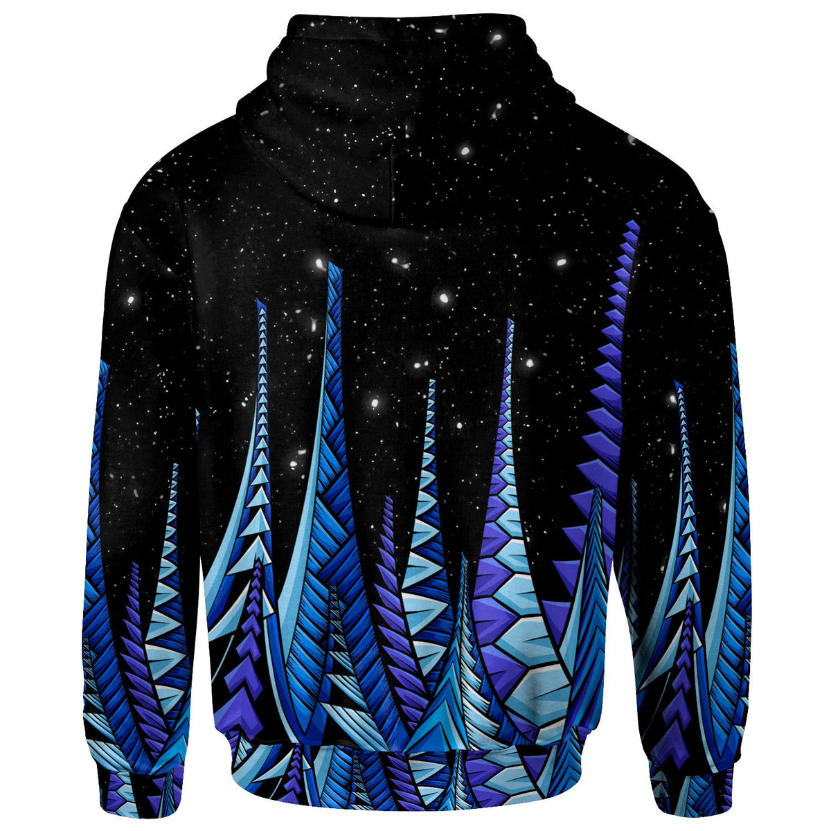 Polynesian Zip Hoodie Forest Galaxy Sky - Polynesian Pride
