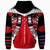 Samoa Custom Zip up Hoodie Samoa Rugby Sport Style Red Color - Polynesian Pride