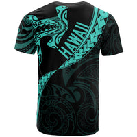 Hawaiian Kanaka T Shirt Mano Kihikihi Turquoise - Polynesian Pride